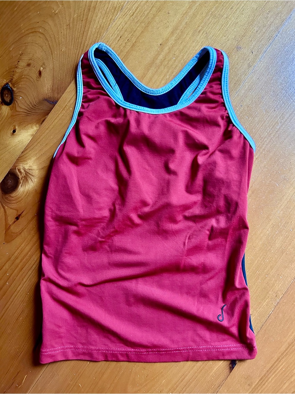 Athletic Red / Black Tank Top with White Trim